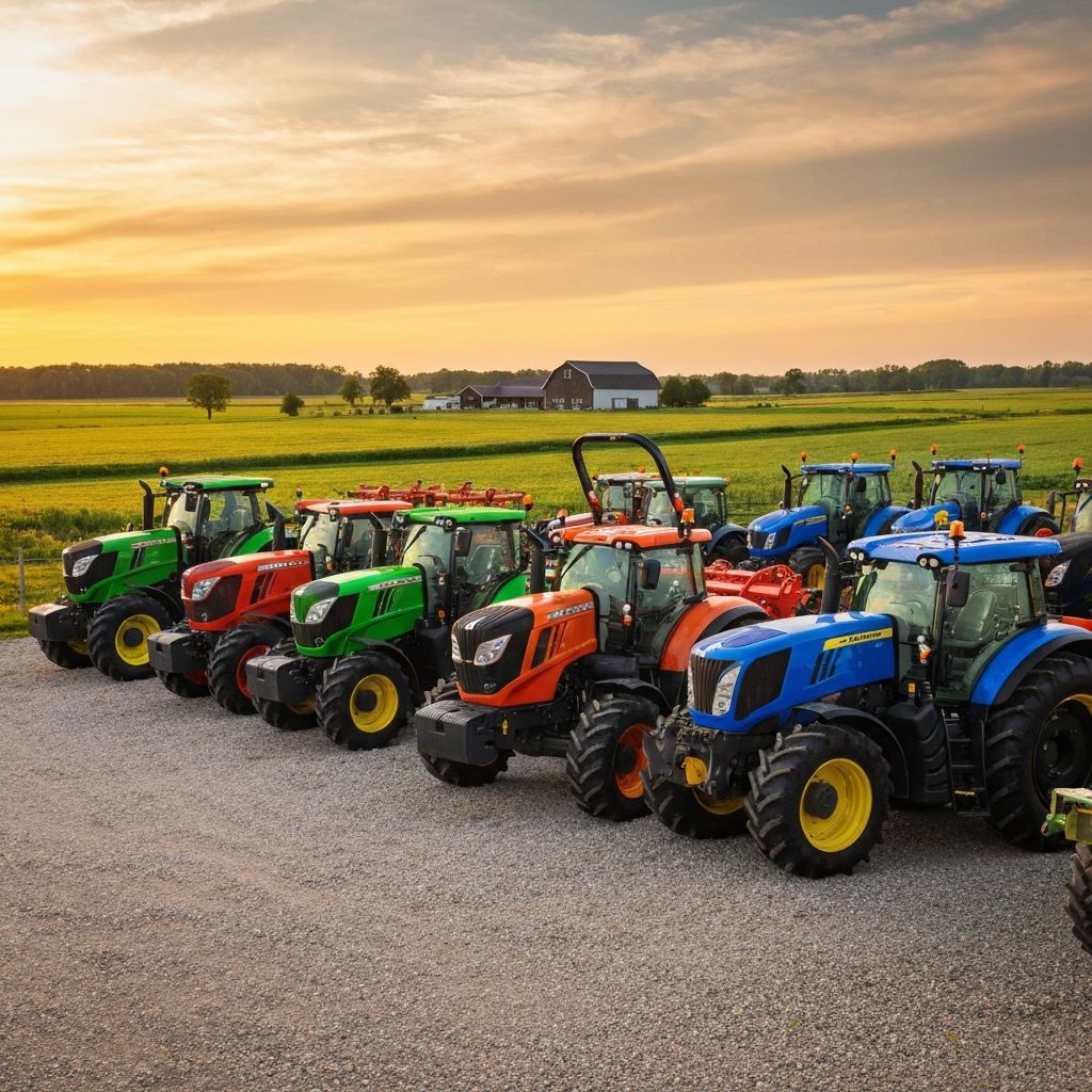 Tractors at a dealership