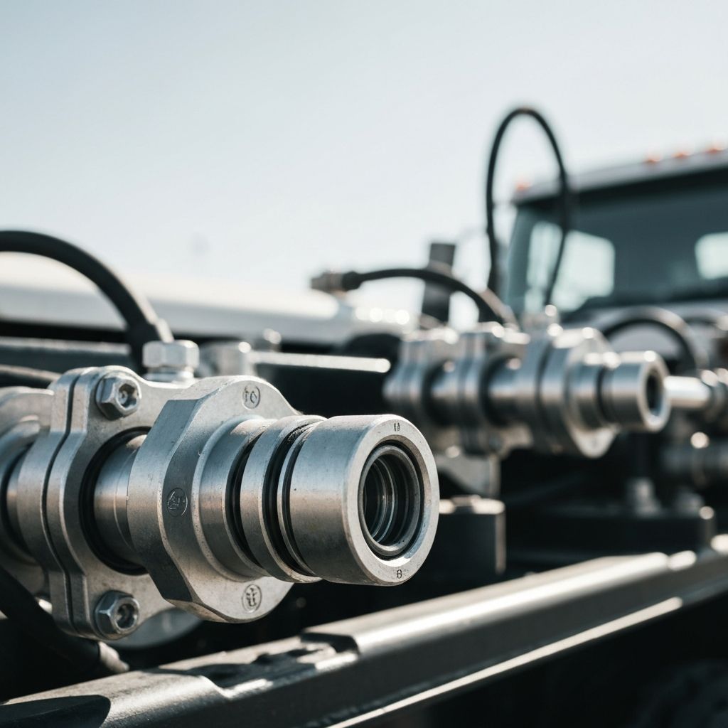Hydraulic quick-connect couplers at the rear of a compact tractor